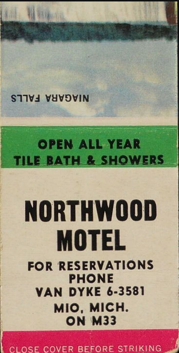 Pinewood Motel (Northwood Motel) - Matchbook (newer photo)
